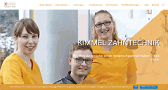 Desktop Screenshot of kimmel-zahntechnik.de