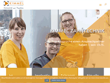 Tablet Screenshot of kimmel-zahntechnik.de